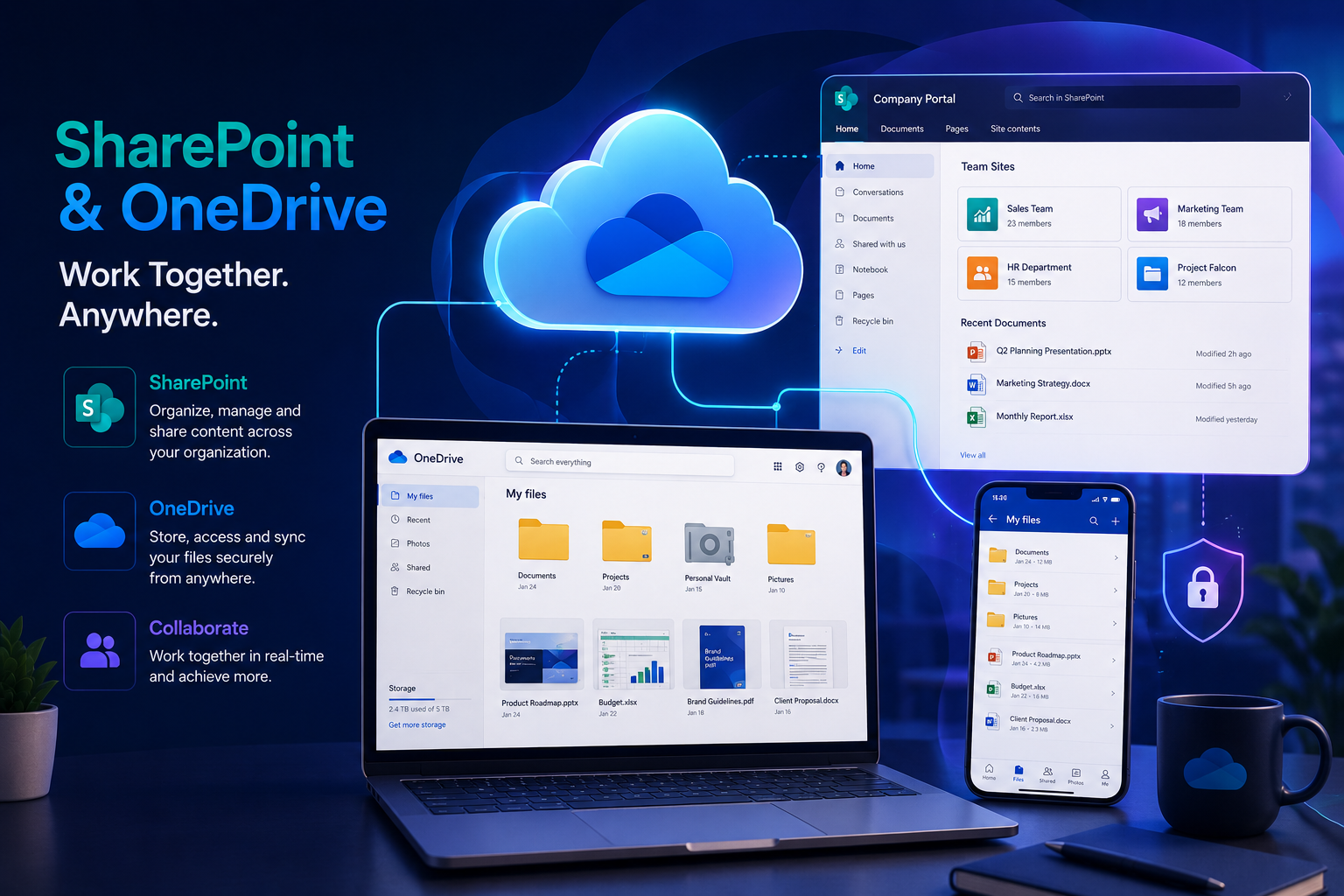 Organize business files with SharePoint and OneDrive